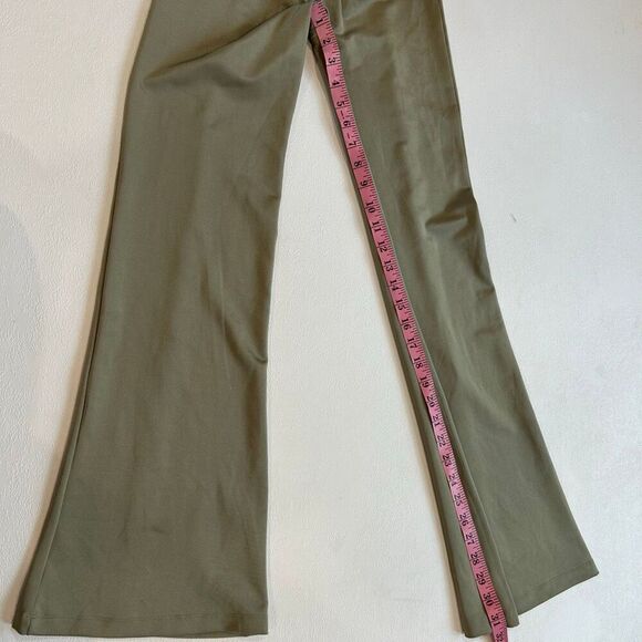 Free People Movement Olive Flare Pants XS High Rise Split Hem Lounge Yoga Boho A - Picture 6 of 7
